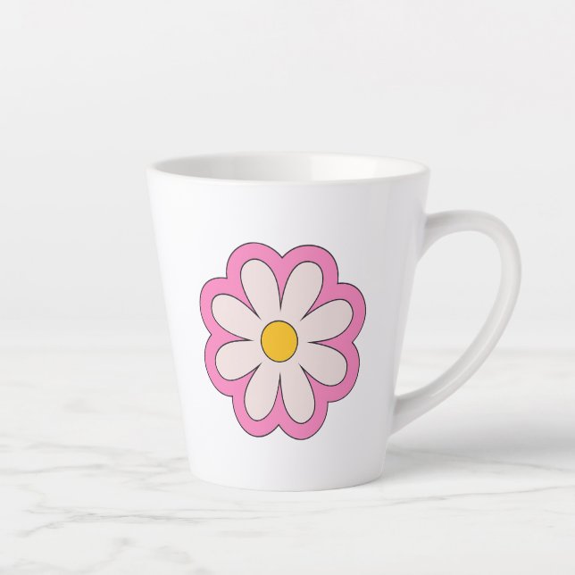 Tasse Latte Flower (Droite)
