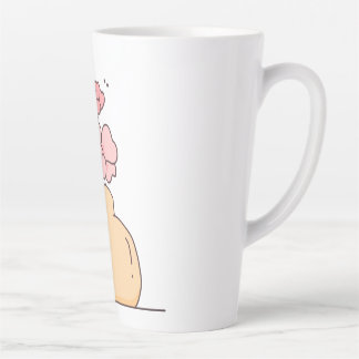 Tasse Latte Flower, Cartoon, Sketch