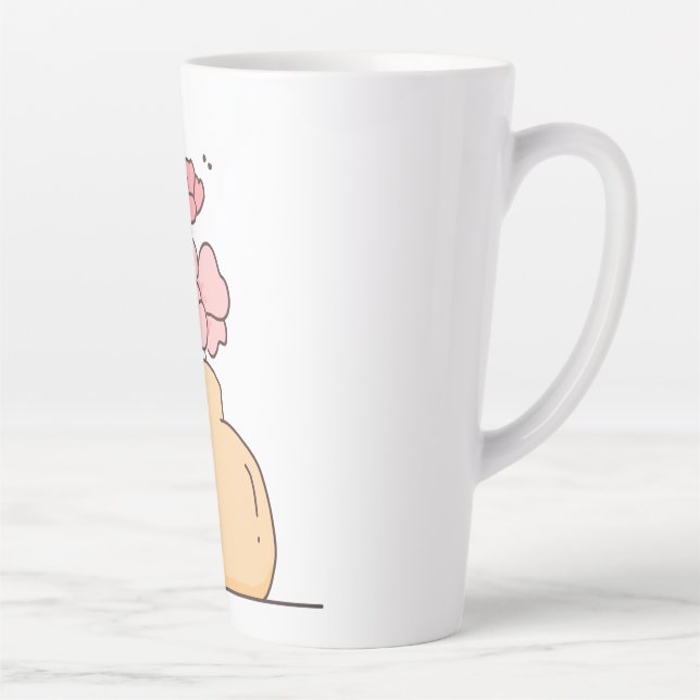Tasse Latte Flower, Cartoon, Sketch (Droite)