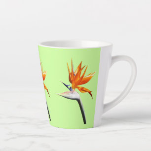 Tasse Latte Flower tropical orange paradise