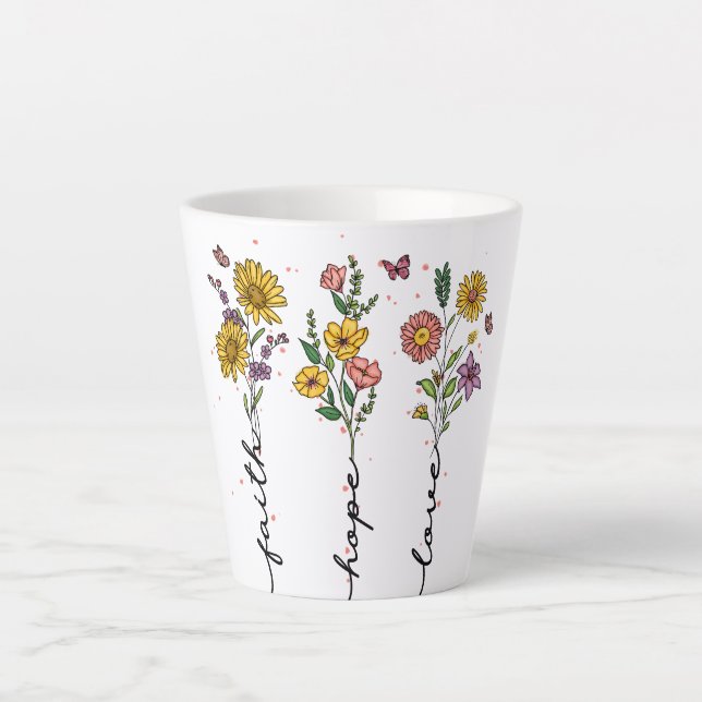 Tasse Latte Foi-Espoir-Amour (Devant)