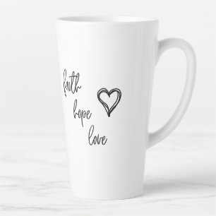 Tasse Latte Foi, espoir, amour -