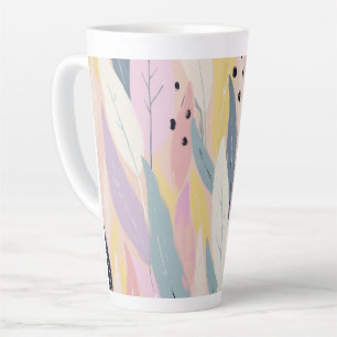 Tasse Latte Foliage Abstrait moderne