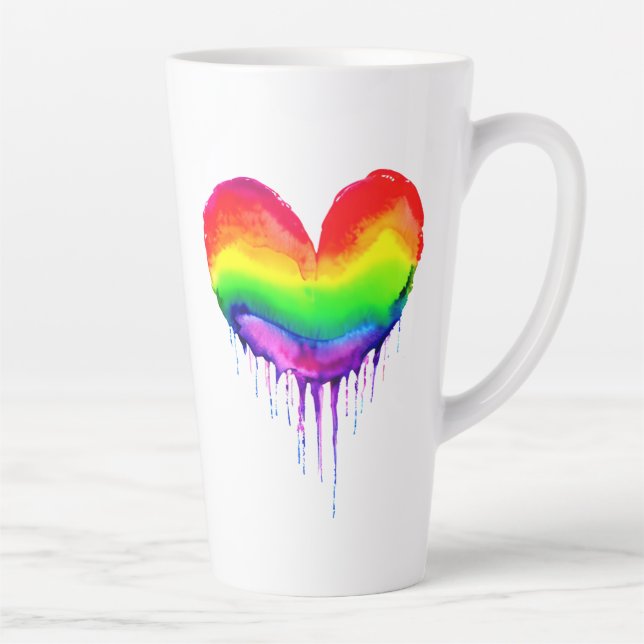 Tasse Latte Fondre le coeur | L'amour est l'amour LGBTQIA+ (Droite)