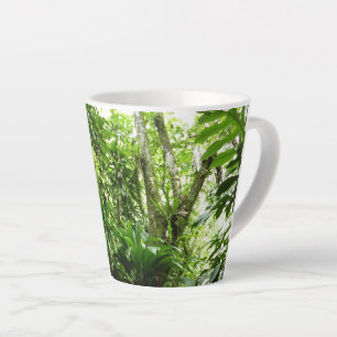 Tasse Latte Forêt de pluie dominicaine I Nature verte tropical