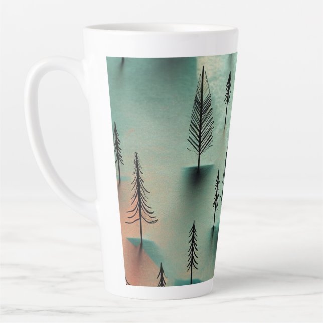 Tasse Latte Forêt hivernale (Gauche)