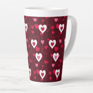 Tasse Latte Forever Love Red Hearts