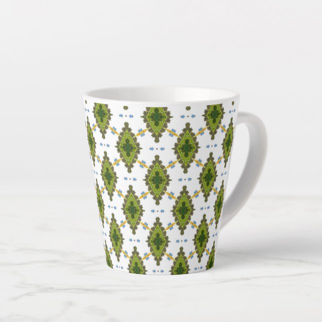 Tasse Latte Forme de diamant transparent vert (Angle droit)