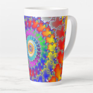 Tasse Latte Fractale psychédélique
