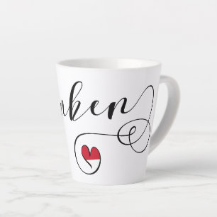 Tasse Latte Franken, Franconia Drapeau Coeur, Franconien