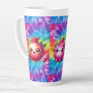 Tasse Latte Fruit du dragon heureux Tie-Dye
