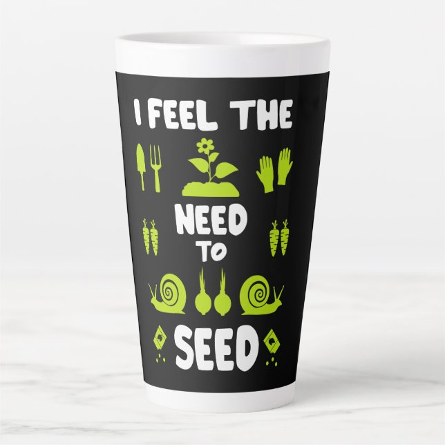Tasse Latte Funny Allotissement jardinage (Devant)