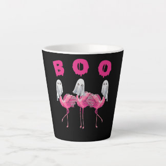 Tasse Latte Funny Ghost Flamingo Boo Halloween Costume Toxits