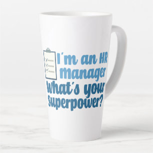 Tasse Latte Funny Human Resources Superhero
