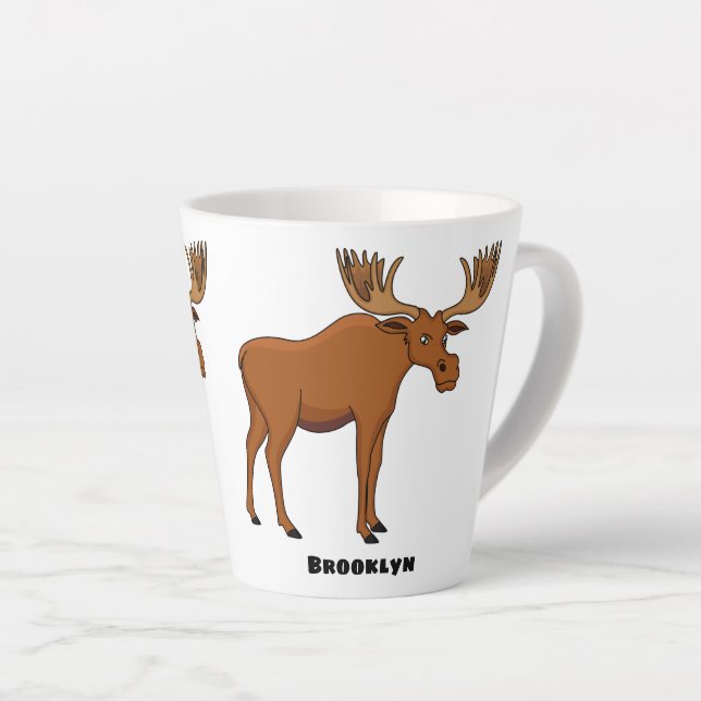 Tasse Latte Funny moose (Angle droit)
