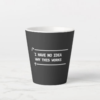 Tasse Latte Funny Programmer Debugging Humor