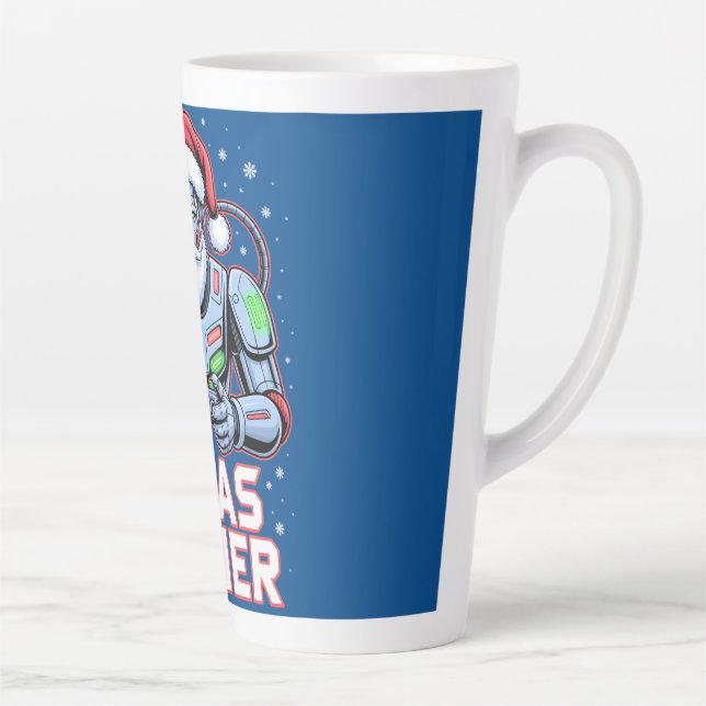 Tasse Latte Gamer Christmas Gifts Cyber Santa Robot Xmas Gamer (Droite)