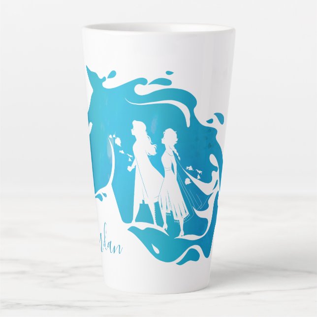 Tasse Latte Gelée 2 : Graphique d'aquarelle Anna, Elsa et Nokk (Devant)