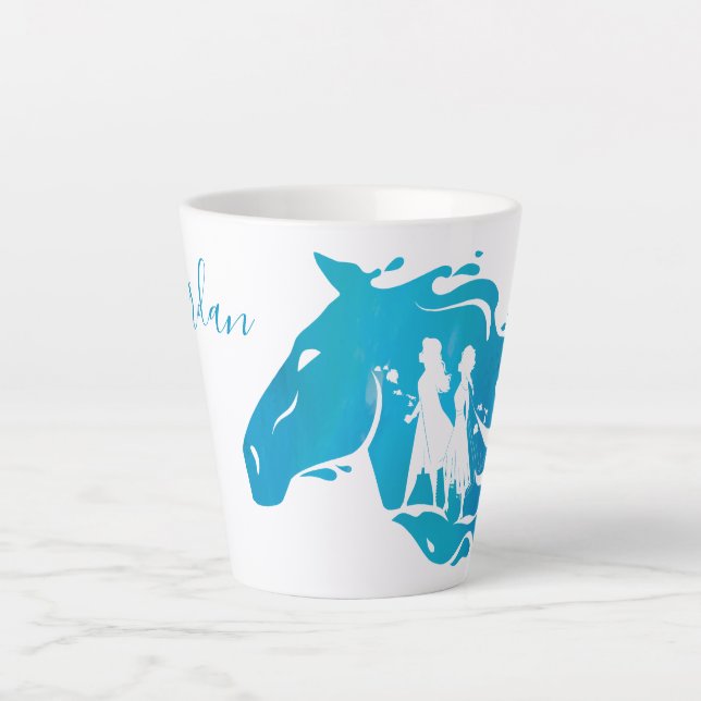 Tasse Latte Gelée 2 : Graphique d'aquarelle Anna, Elsa et Nokk (Devant)