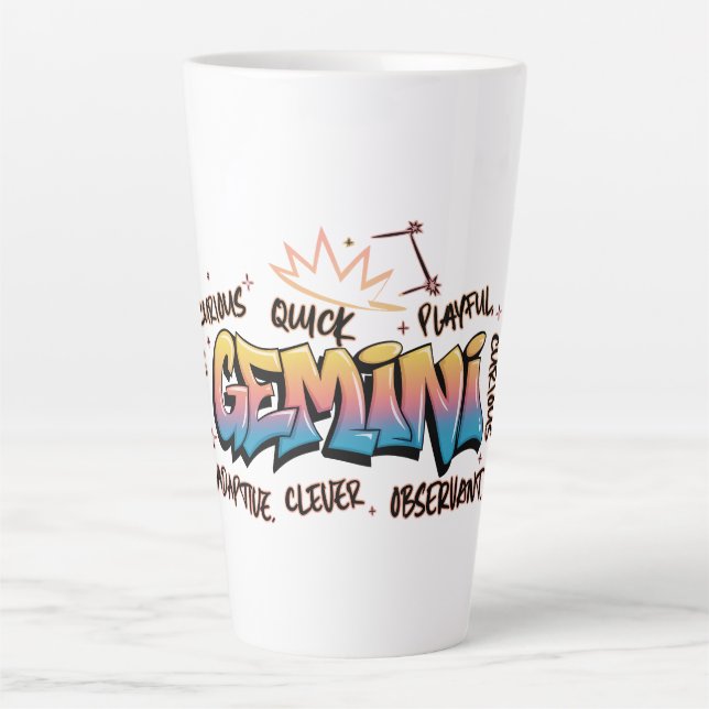 Tasse Latte Gemini Zodiac  Graffiti  (Devant)