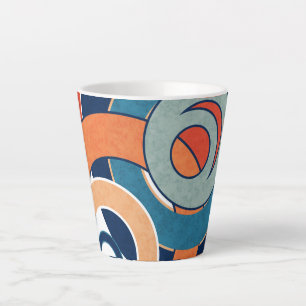 Tasse Latte Géomètre de paysage artistique minimaliste moderne
