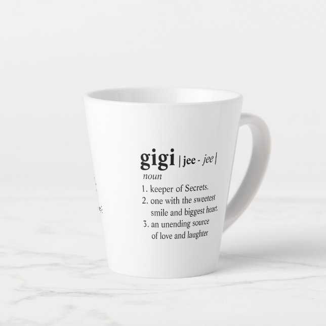 Tasse Latte Gigi, définition, latte, boug (Angle droit)