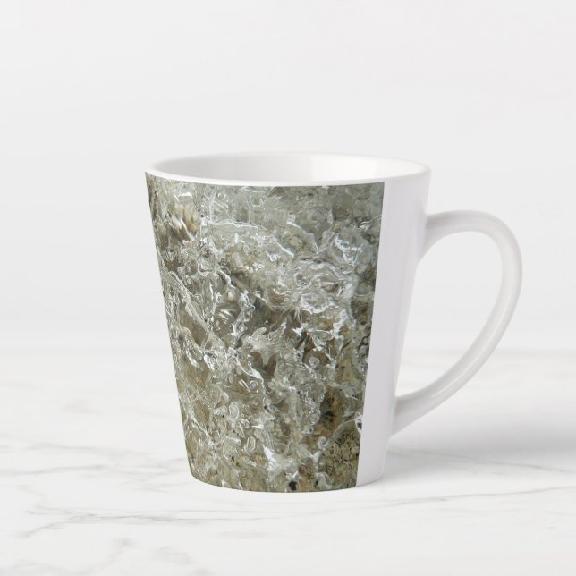 Tasse Latte Glace glaciaire Texture nature Abstraite (Droite)