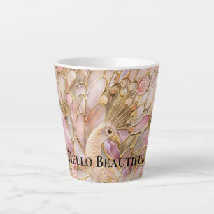 Tasse Latte Glam Gold Chic Pink Peacock