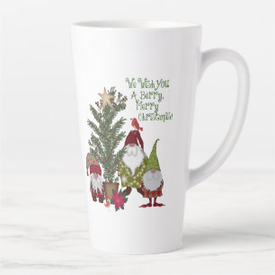 Tasse Latte Gnomes Christmas Berry Joyeux