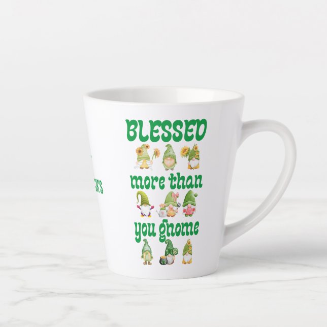 Tasse Latte Gnomes de la Saint Patrick (Droite)