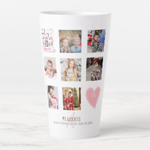 Tasse Latte GODMOTHER PHOTO COLLAGE Cadeau avec verset peut mo