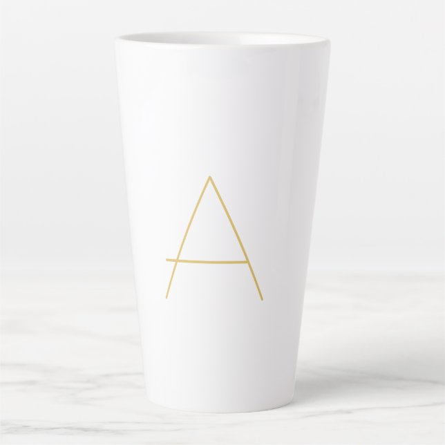 Tasse Latte Gold Color Monogram Professional Custom (Devant)