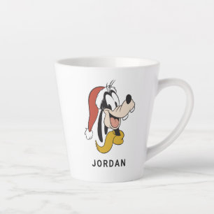 Tasse Latte Goofy avec Santa Hat