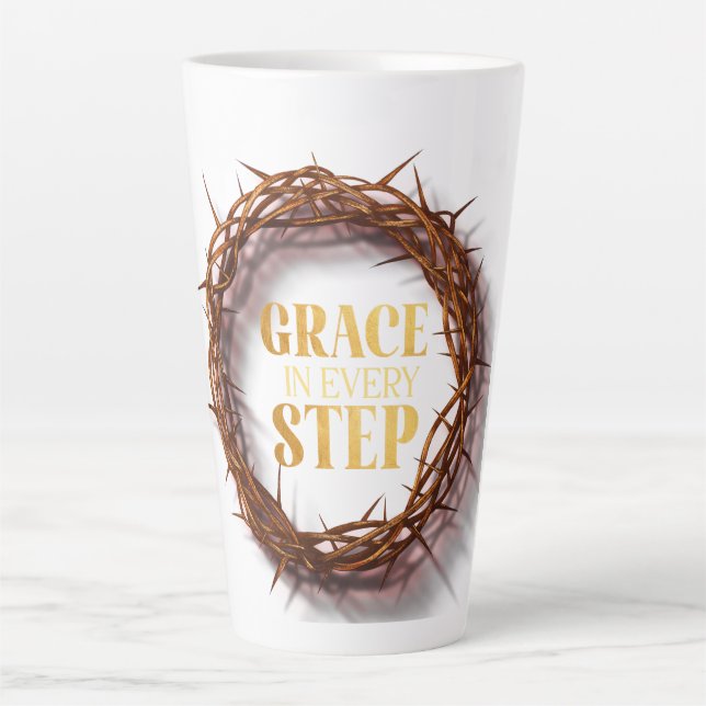 Tasse Latte Grâce à chaque pas (Devant)
