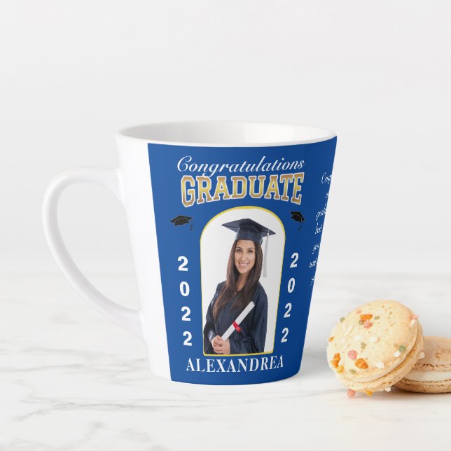 Tasse Latte Graduate Photo Graduation Félicitations sur mesure (En situation)