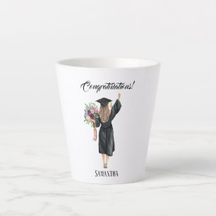 Tasse Latte Graduation personnalisée de l'aquarelle (8)