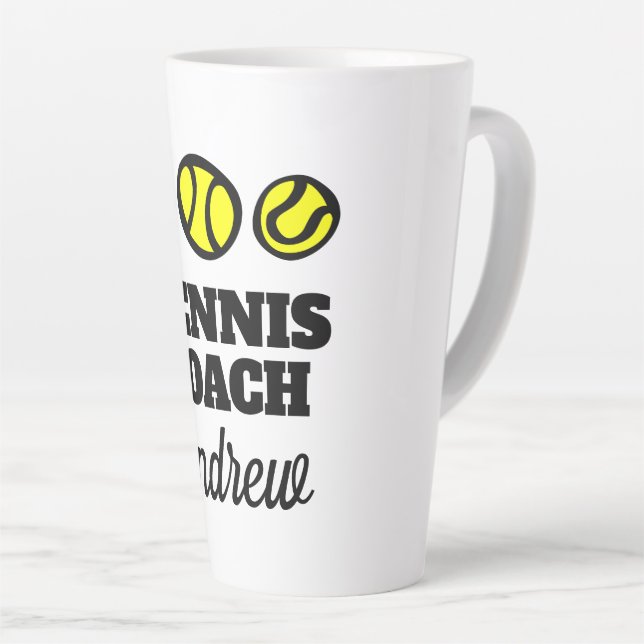 Tasse Latte Grand cadeau en latte pour instructeur de tennis (Angle droit)