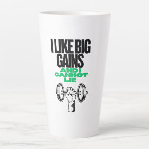 Tasse Latte Grand gain drôle de t-shirt de gym