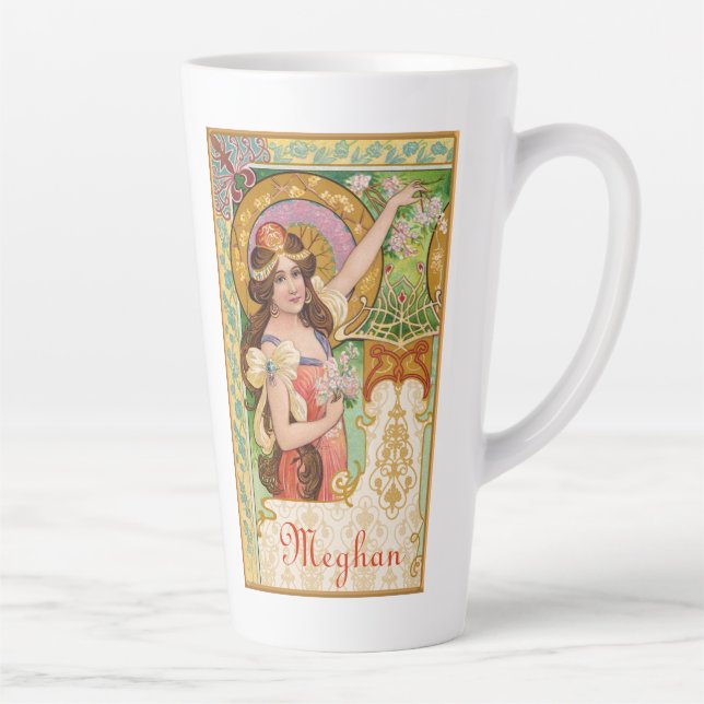 Tasse Latte Grand latte de l'Art Nouveau du printemps (Droite)