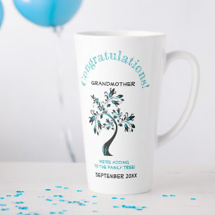 Tasse Latte Grand-mère à être bleu Faire-part arbre de famille