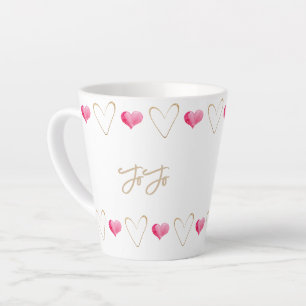 Tasse Latte Grand-mère Nom personnel Coeur