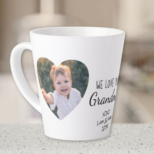 Tasse Latte Grand-mère Nous Vous Aimons Photo Personnalisée