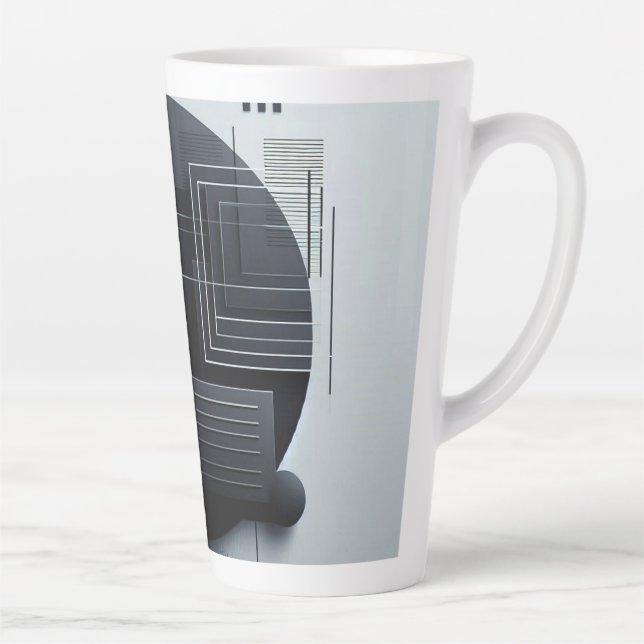 Tasse Latte Graphisme moderne (Droite)