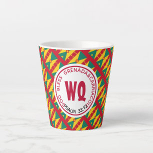Tasse Latte GRENADA CARRIACOU DRAPEAU Patriotique personnalisa