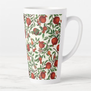 Tasse Latte Grenades et papillons Bella sur blanc