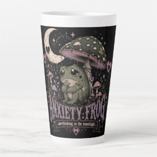 Tasse Latte Grenouille d'anxiété Réflexion excessive Design Cl