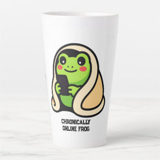 Tasse Latte Grenouille drôle de mème amusant en ligne de maniè