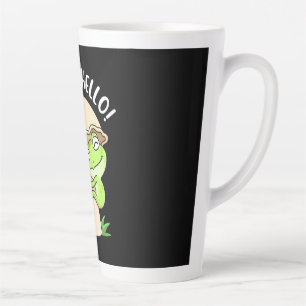 Tasse Latte Grenouille Et Champignons