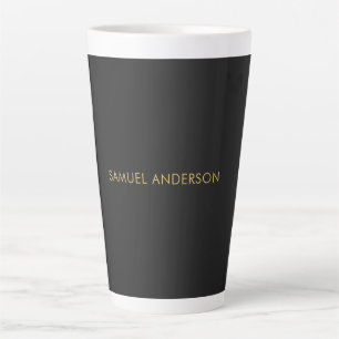 Tasse Latte Grey Gold Color Professional Ajouter un nom