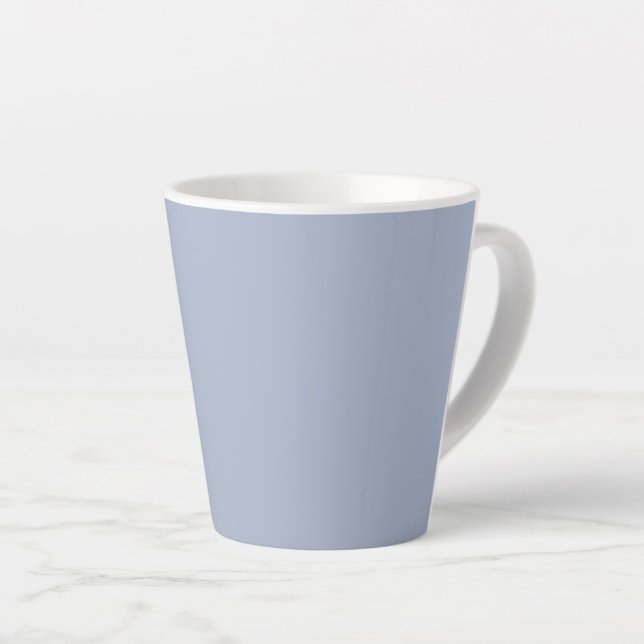Tasse Latte gris gris cyan-bleu/cobalt gris (couleur solide) (Angle droit)